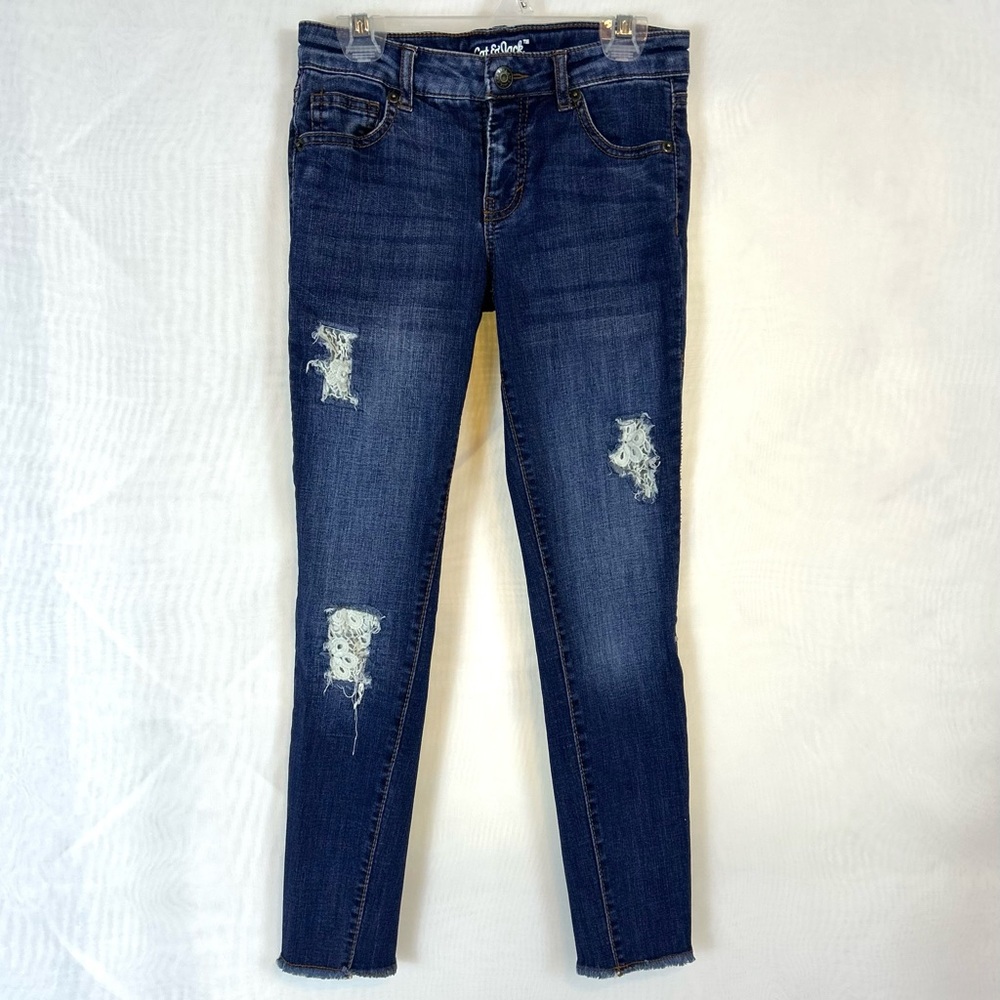 Cat & Jack Girls Distressed Ankle Jeans / Size 10